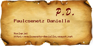 Paulcsenetz Daniella névjegykártya